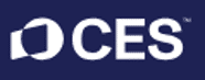 White CES logo with a stylized "C" on a dark blue background.