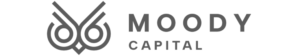 Gray “Moody Capital” logo with a stylized owl design on the left and the company name in bold, uppercase letters on the right, all on a light background.
